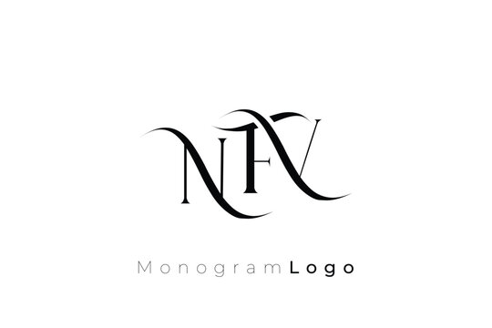 NFV Elegant Monogram Logo Design With Decorative Lettering