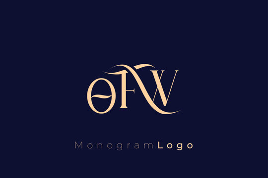 OFW Elegant Monogram Logo Design With Decorative Lettering