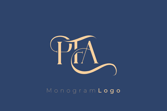 PFA Elegant Monogram Logo Design With Decorative Lettering