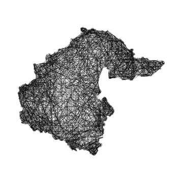 Sketch Tyumen outline map design