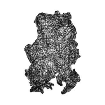 Sketch Udmurt outline map design