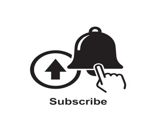 Fototapeta premium subscribe bell notification icon flat design vector illustration