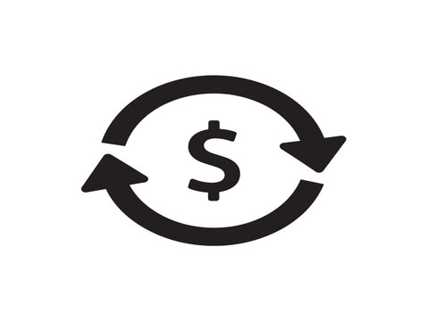 recurring payment cycle dollar sign arrow loop vector illustration