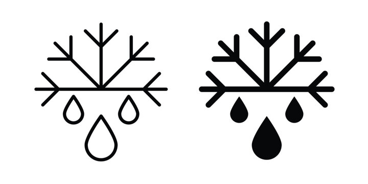 Defrost icon solid glyph and line series icons