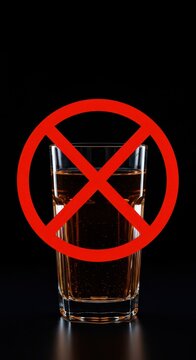 S&iacute;mbolo gr&aacute;fico universal indicando la restricci&oacute;n total o prohibici&oacute;n del consumo y venta de bebidas alcoh&oacute;licas, negro, bar, blanco