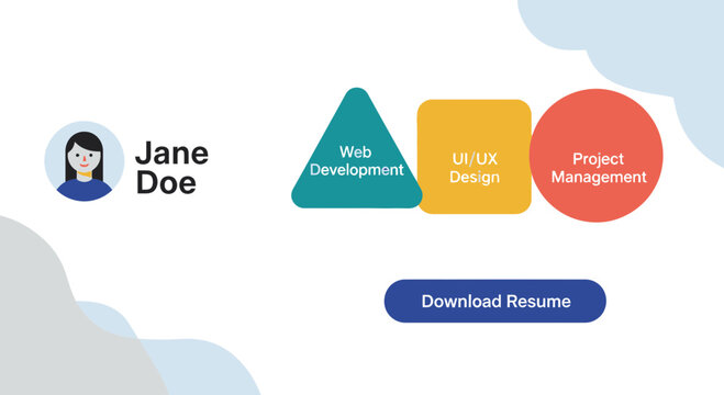 Creative Resume for Web Developer, UI/UX Designer, Project Manager