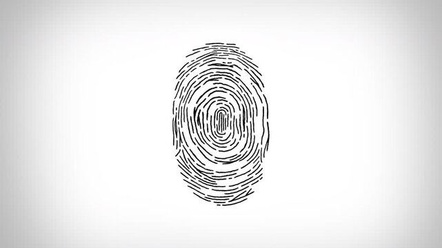 Animation Of Multiple Fingerprint Patterns Appearing On White Background Representing Biometric Identification Security Identity Verification And Digital Authentication Technology