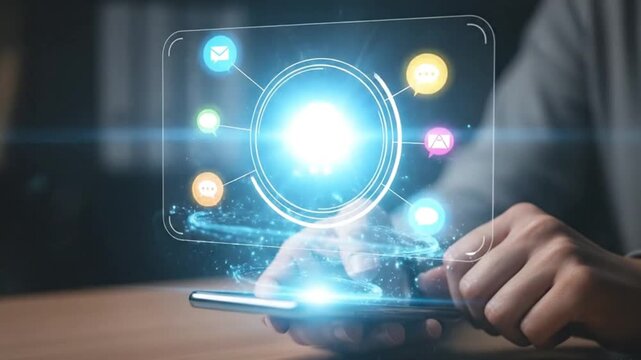 Ai agent chatbot interface on smartphone revolutionizing user interaction with intelligent virtual assistants