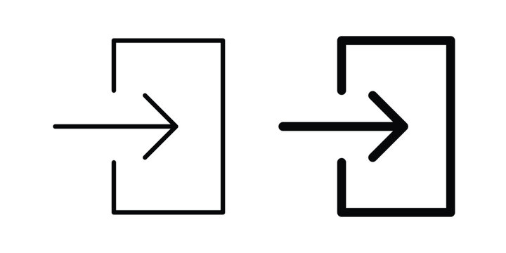 Login icon solid glyph and line series icons