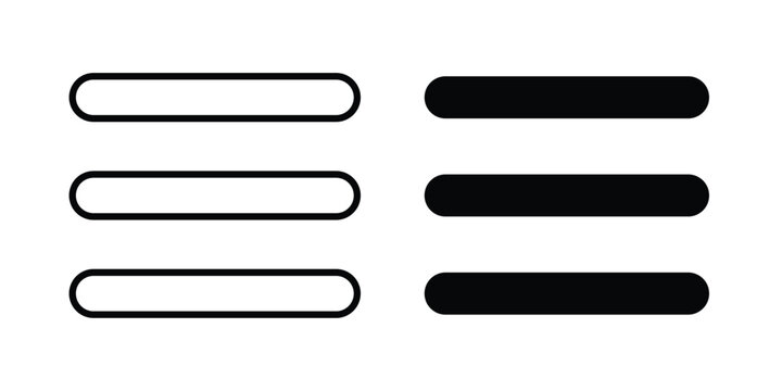 Menu icon solid glyph and line series icons