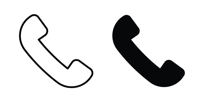 Phone call icon solid glyph and line series icons