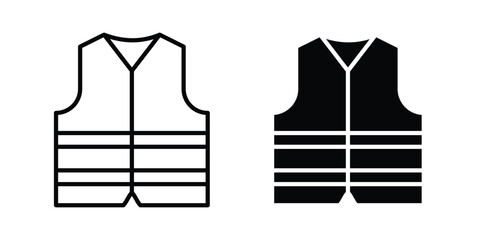 Vest jacket icon solid glyph and line series icons © Surya