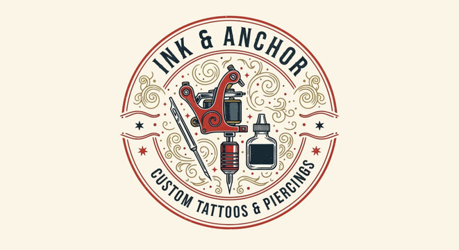 Ink and Anchor tattoo studio logo.