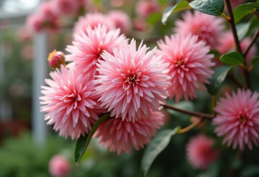 Enchanting Silk Tree Displaying Pink Powder Puff Blooms in a Picturesque Outdoor Setting
