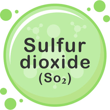 Sulfur dioxide molecule Illustration Design