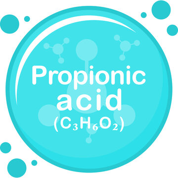 Propionic acid molecule Illustration Design