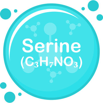 Serine molecule Illustration Design