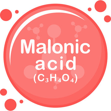 Malonic acid molecule Illustration Design