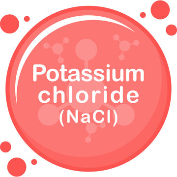 Potassium chloride molecule Illustration Design