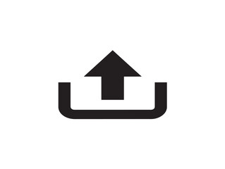 Fototapeta premium upward growth trend arrow in flat design vector illustration