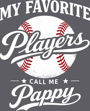 My Favorite Player Calls Me Pappy Baseball Svg, Baseball Grandpa Gift Svg