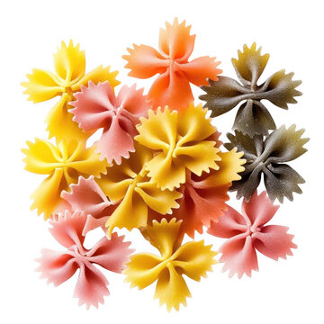 Vibrant bouquet of paper flowers with yellow and pink petals isolated on transparent background