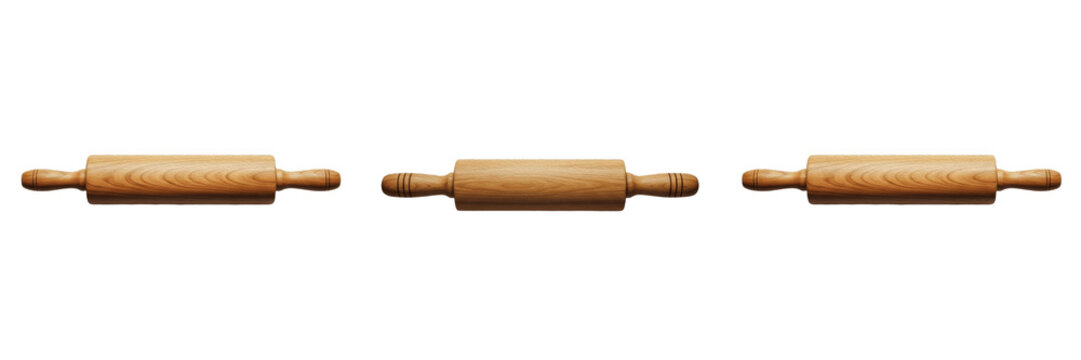 Wooden Rolling Pin for Baking Kitchen and Culinary Cooking Illustration:
