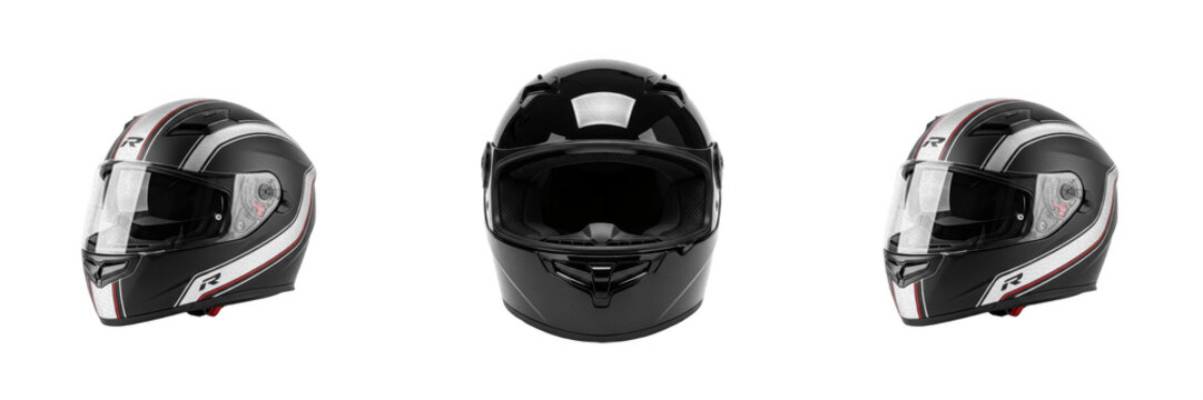Black Full Face Motorcycle Safety Helmet for Racing and Biker Protection