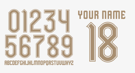 sporty VECTOR NUMBERSET FOR YOUR JERSEY   © ZeaLab