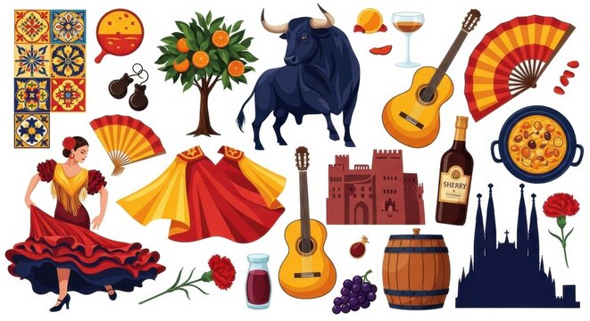 Spanish Culture Symbols Collection