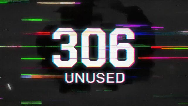 Glitch cyber interface displaying 306 Unused HTTP status code message with distorted neon digital signal network background