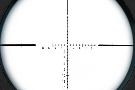 Optical scope with dark center and transparent alpha channel background for overlay