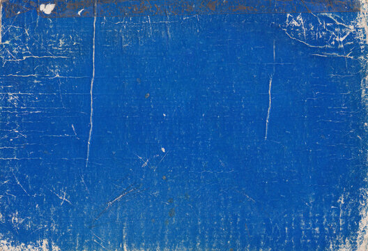 Blue rough old paper book page. Blank old backdrop