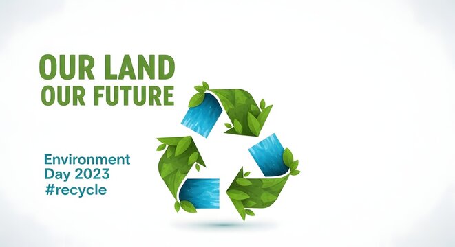 Our land our future environmental day 2023 recycling message