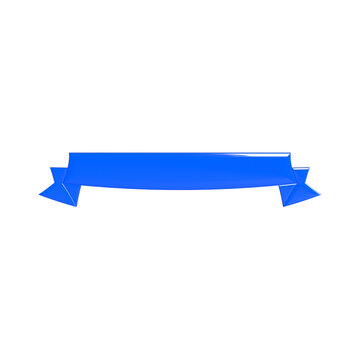 Ribbon 3D Blue Icon PSD Premium Award, Sale & Heading Banner Symbol