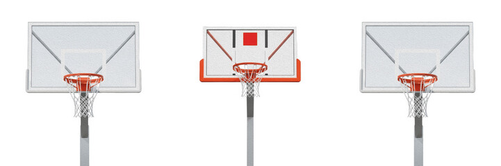 Naklejka premium Professional Basketball Hoop Set Isolated Transparent PNG