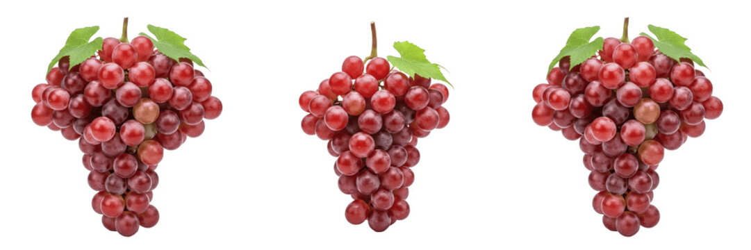 Ripe Purple Grape Bunch Set Isolated Transparent PNG
