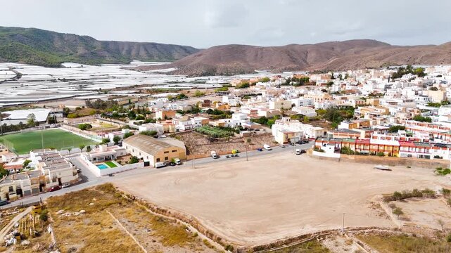 wasteland dry country project empty space drone aerial town mountain environment city industry land border rural urban vacation travel - Dal&iacute;as, Andalusia, Spain - 2025