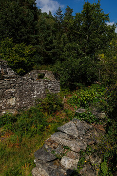 Abandoned Farm House Pen Yr Allt Isaf in Gwydir Forest Betws Y Coed