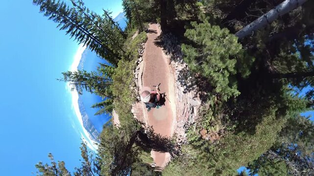 Crater Lake National Park Cleetwood Cove Trail Hiking Tiny Planet 05 Oregon USA