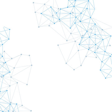 Abstract futuristic digital technology network connected with communication lines background