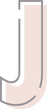 Letter J with overlapping effect