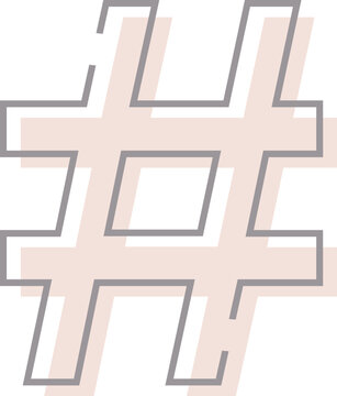 Symbol # with overlapping effect