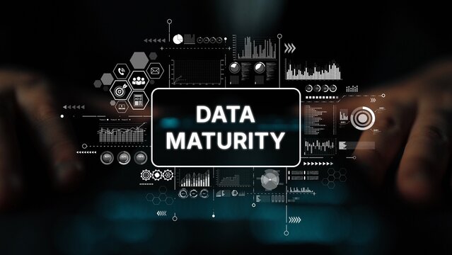 Data Maturity Concept with Visual Graphs and Metrics for Business Analysis and Decision-Making Insights. Asymptotic smart data analytic.