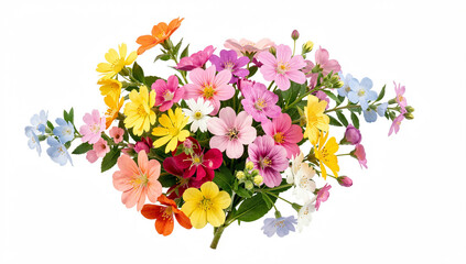 Obraz premium A cheerful bouquet of multi-colored flowers.