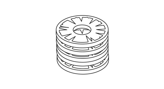Stack of CDs or DVDs or Disks.