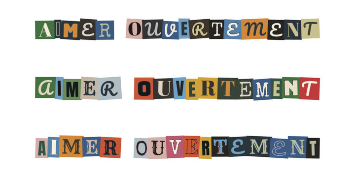 Texte aimer ouvertement style lettre anonyme pour concept de relation libre et polyamour