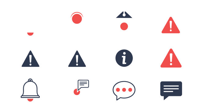 Notifications and warning symbols provide feedback for digital user.
