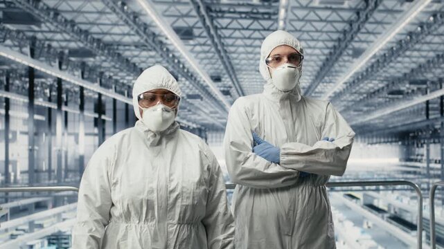 Monitoring PCB smart factory workflow, EDA software on display and portrait of engineering team. Tracking microchip production circuit layout defects, simulation application and technicians, camera B