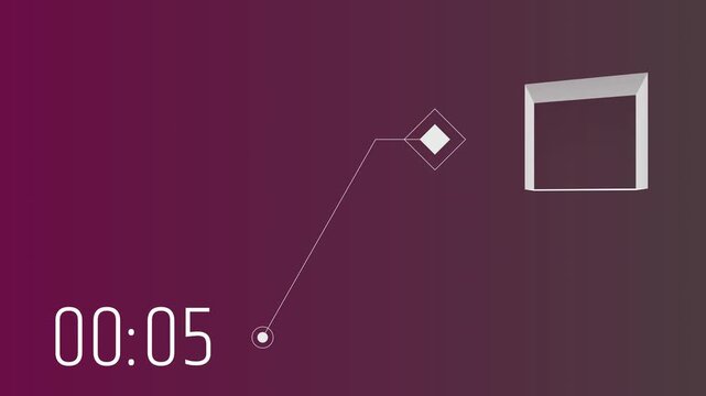 A dark, dynamic background featuring a futuristic metallic hexagonal grid pattern. Overlaid with a clean white digital timeline and indicator for various projects.